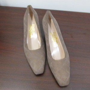 Vintage Salvatore Ferragamo Suede Heels Women's Size 7.5